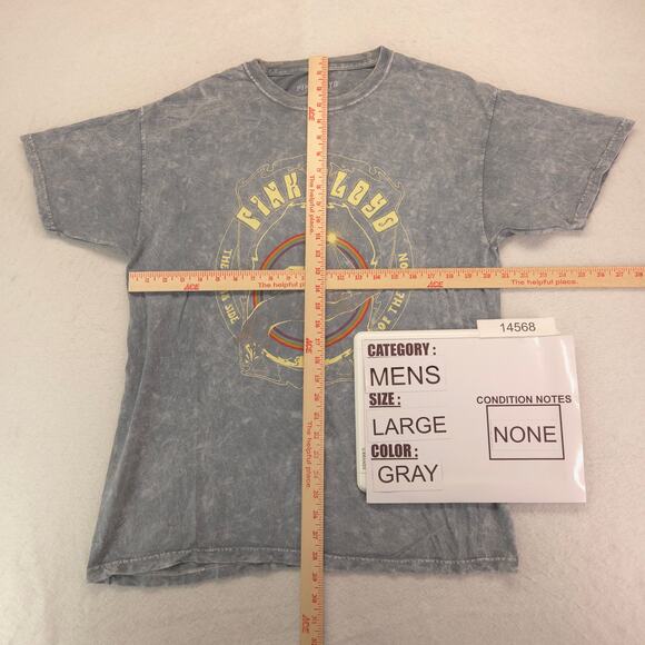 Pink Floyd Band Graphic Crew Neck T Shirt Adult Mens Size Large L Gray - Picture 5 of 9